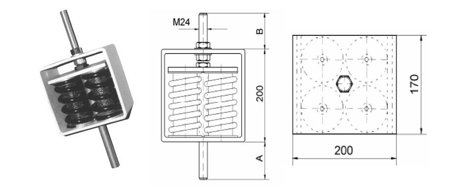 VT4524-4X吊架彈簧減振器